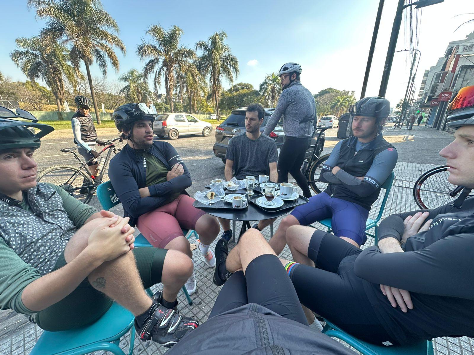 Company team gathered after a sports event — the real team building happens here too